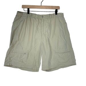 Men’s Vtg LL Bean Supplex Nylon Hiking Shorts Swim Trunks Sz XL 36” Pockets Zip